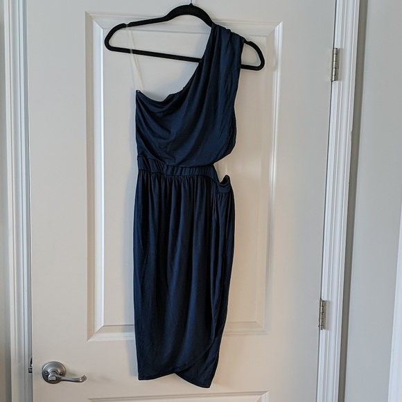 Lush Dresses & Skirts - Blue one-shoulder, cutout lush dress